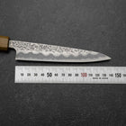 Petty White Steel #1 Tsuchime Eichenholz Griff 140mm-[Musashi]-[Japan-Küchenmesser]