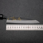 Petty White Steel #2 Edelstahlummantelung Kurouchi Chokin Schmetterling Büffelhorn und Ebenholz Griff 150mm-[Musashi]-[Japan-Küchenmesser]