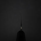 Petty White Steel #2 Edelstahlummantelung Kurouchi Chokin Sonne im Wolkenmeer Büffelhorn und Ebenholz Griff 150mm-[Musashi]-[Japan-Küchenmesser]