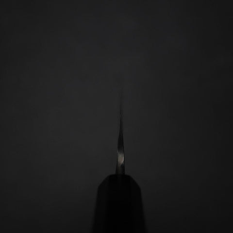 Petty White Steel #2 Edelstahlummantelung Kurouchi Chokin Sonne im Wolkenmeer Büffelhorn und Ebenholz Griff 150mm-[Musashi]-[Japan-Küchenmesser]