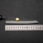 Petty White Steel #2 Edelstahlummantelung Kurouchi Chokin Sonne im Wolkenmeer Büffelhorn und Ebenholz Griff 150mm-[Musashi]-[Japan-Küchenmesser]