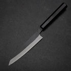 Petty White Steel #2 Edelstahlummantelung Kurouchi Chokin Welle Büffelhorn und Ebenholz Griff 150mm-[Musashi]-[Japan-Küchenmesser]