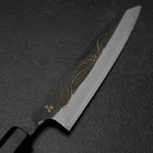 Petty White Steel #2 Edelstahlummantelung Kurouchi Chokin Welle Büffelhorn und Ebenholz Griff 150mm-[Musashi]-[Japan-Küchenmesser]