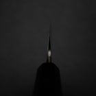 Petty White Steel #2 Edelstahlummantelung Kurouchi Chokin Welle Büffelhorn und Ebenholz Griff 150mm-[Musashi]-[Japan-Küchenmesser]