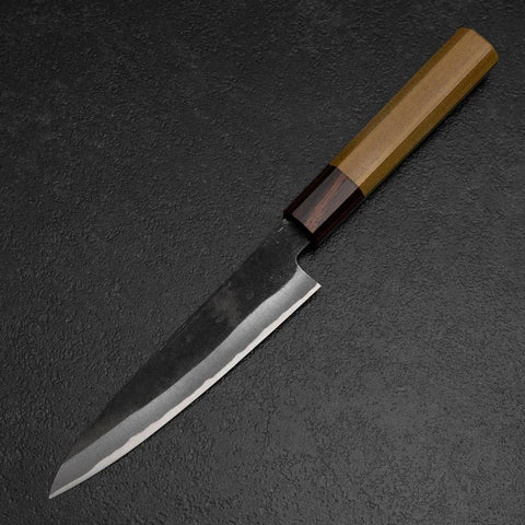 Petty White Steel #2 Kurouchi Zelkove Griff 150mm-[Musashi]-[Japan-Küchenmesser]