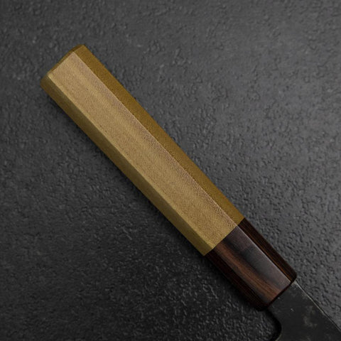 Petty White Steel #2 Kurouchi Zelkove Griff 150mm-[Musashi]-[Japan-Küchenmesser]