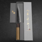 Petty White Steel #2 Kurouchi Zelkove Griff 150mm-[Musashi]-[Japan-Küchenmesser]