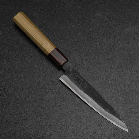 Petty White Steel #2 Kurouchi Zelkove Griff 150mm-[Musashi]-[Japan-Küchenmesser]
