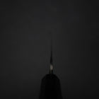 Petty White Steel #2 Stainless Clad Kurouchi Chokin Auspicious Cloud-Sun Buffalo Ebony Handle 150mm-[Musashi]-[Japanese-Kitchen-Knives]