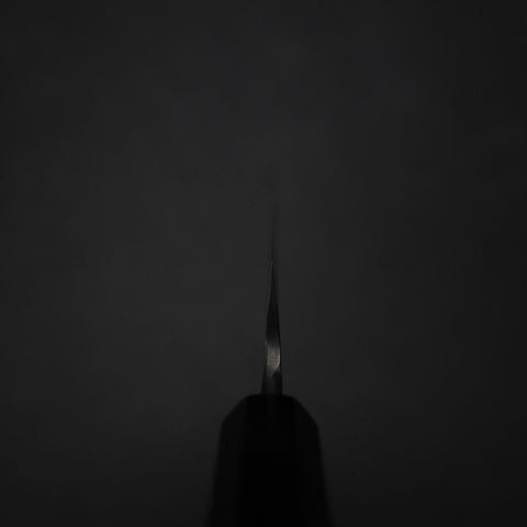 Petty White Steel #2 Stainless Clad Kurouchi Chokin Auspicious Cloud-Sun Buffalo Ebony Handle 150mm-[Musashi]-[Japanese-Kitchen-Knives]