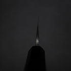 Petty White Steel #2 Stainless Clad Kurouchi Chokin Butterfly Buffalo Ebony Handle 150mm-[Musashi]-[Japanese-Kitchen-Knives]