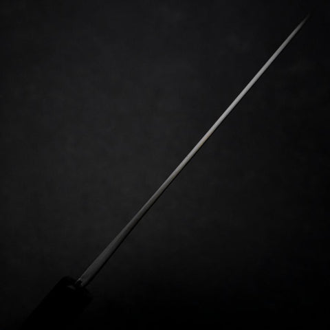 Petty White Steel #2 Stainless Clad Kurouchi Chokin Butterfly Buffalo Ebony Handle 150mm-[Musashi]-[Japanese-Kitchen-Knives]