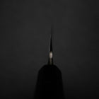 Petty White Steel #2 Stainless Clad Kurouchi Chokin Nami Buffalo Ebony Handle 150mm-[Musashi]-[Japanese-Kitchen-Knives]