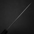 Petty White Steel #2 Stainless Clad Kurouchi Chokin Nami Buffalo Ebony Handle 150mm-[Musashi]-[Japanese-Kitchen-Knives]