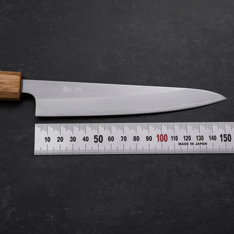 Petty White Steel #1 Poliert Eichenholz Griff 150mm-[Musashi]-[Japan-Küchenmesser]