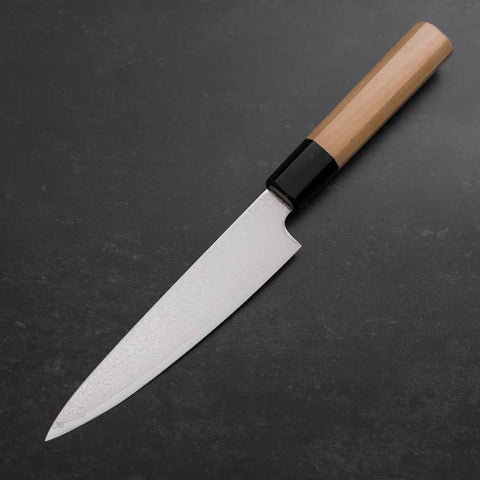 Petty ZA-18 Damast Büffelhorn und Magnolienholz Griff 150mm-[Musashi]-[Japan-Küchenmesser]