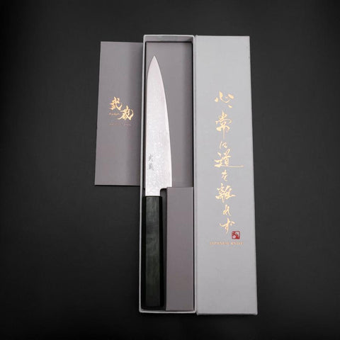 Petty ZA-18 Damast Grüner Urushi Griff 150mm-[Musashi]-[Japan-Küchenmesser]