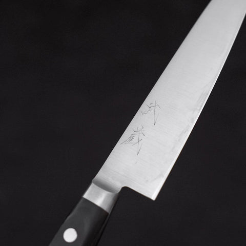 Petty knife AUS-8 Polished Western Green Handle 120mm-[Musashi]-[Japanese-Kitchen-Knives]