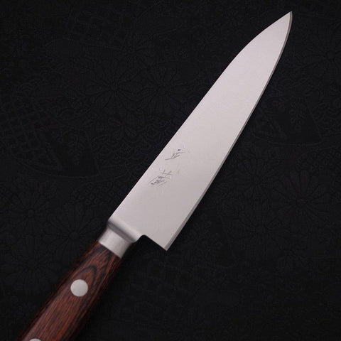 Petty Knife AUS-8 Polished Western Mahogany Handle 120mm-[Musashi]-[Japanese-Kitchen-Knives]