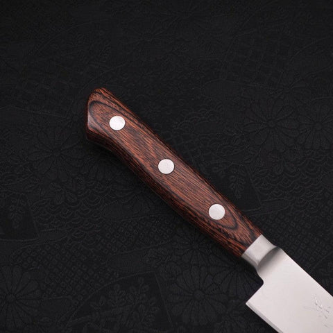 Petty Knife AUS-8 Polished Western Mahogany Handle 120mm-[Musashi]-[Japanese-Kitchen-Knives]