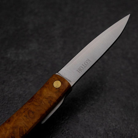 Pocket Knife VG-10 Karin 60mm with Leather Sheath (2.4”)-[Musashi]-[Japan-Küchenmesser]