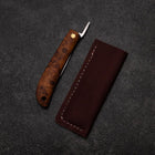 Pocket Knife VG-10 Karin 60mm with Leather Sheath (2.4”)-[Musashi]-[Japan-Küchenmesser]