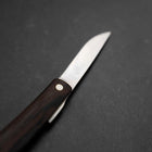 Pocket Knife VG-10 Wenge Outdoor Knives 60mm with Leather Sheath (2.4”)-[Musashi]-[Japan-Küchenmesser]
