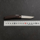 Pocket Knife VG-10 Wenge Outdoor Knives 60mm with Leather Sheath (2.4”)-[Musashi]-[Japan-Küchenmesser]