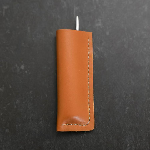 Pocket Knife VG-10 Wenge Outdoor Knives 60mm with Leather Sheath (2.4”)-[Musashi]-[Japan-Küchenmesser]