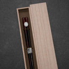 Rokkaku Akira (hexagon) Rote Lackierte Essstäbchen 215mm mit Paulownia-Holzbox-[Musashi]-[Japan-Küchenmesser]