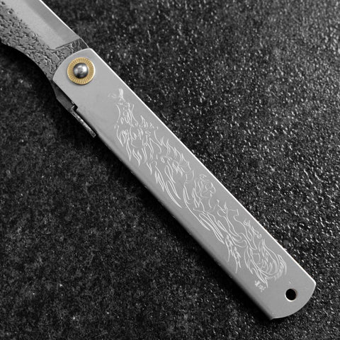 Ryubu-Drache Higonokami Aogami 120mm-[Musashi]-[Japan-Küchenmesser]