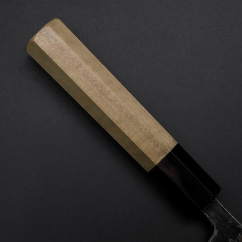 Sabaki Blue Steel #1 Kurouchi Büffelhorn und Magnolienholz Griff 150mm-[Musashi]-[Japan-Küchenmesser]
