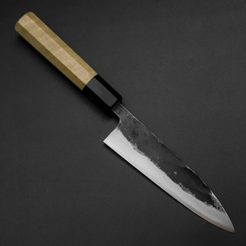 Sabaki Blue Steel #1 Kurouchi Büffelhorn und Magnolienholz Griff 150mm-[Musashi]-[Japan-Küchenmesser]