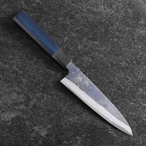 Sabaki Stainless Clad Blue Super Kurouchi Blue Urushi Handle 150mm (5.9”)-[Musashi]-[Japanese-Kitchen-Knives]