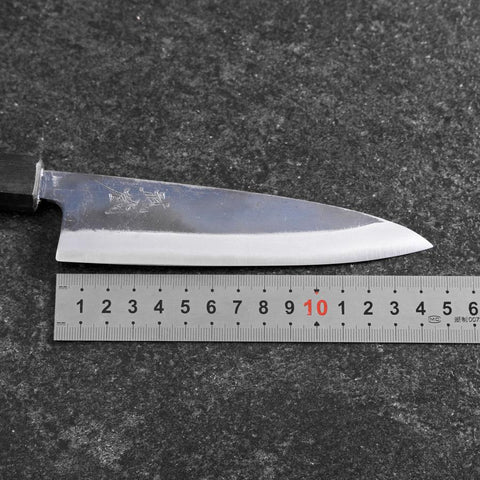 Sabaki Stainless Clad Blue Super Kurouchi Green Urushi Handle 150mm (5.9”)-[Musashi]-[Japanese-Kitchen-Knives]