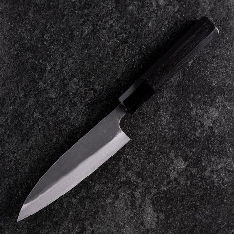 Sabaki White Steel #2 Kurouchi Büffelhorn und Ebenholz Griff 140mm-[Musashi]-[Japan-Küchenmesser]