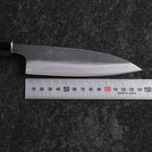 Sabaki White Steel #2 Kurouchi Büffelhorn und Ebenholz Griff 140mm-[Musashi]-[Japan-Küchenmesser]