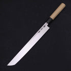 Sakimaru Takohiki Blue Steel #2 Kasumi Büffelhorn und Magnolienholz Griff 270mm-[Musashi]-[Japan-Küchenmesser]