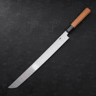 Sakimaru Takohiki Blue Steel #2 Kasumi Büffelhorn und Teakholz Griff 330mm-[Musashi]-[Japan-Küchenmesser]