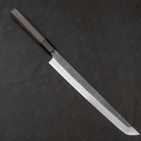 Sakimaru Takohiki Blue Steel #2 Kurouchi Buffalo Wenge Handle 270mm (10.6”)-[Musashi]-[Japanese-Kitchen-Knives]