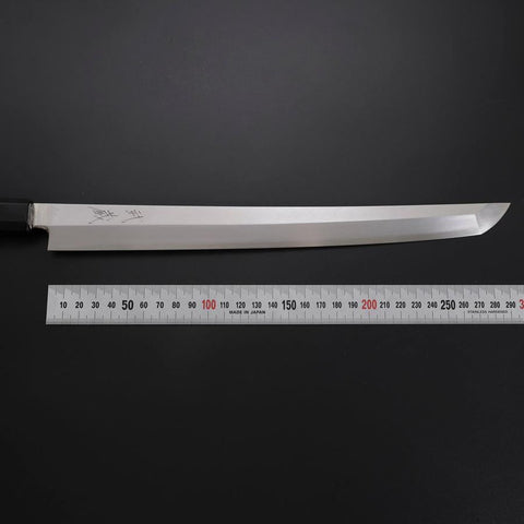 Sakimaru Takohiki Silver Steel #3 Kasumi Büffelhorn und Ebenholz Griff 300mm-[Musashi]-[Japan-Küchenmesser]