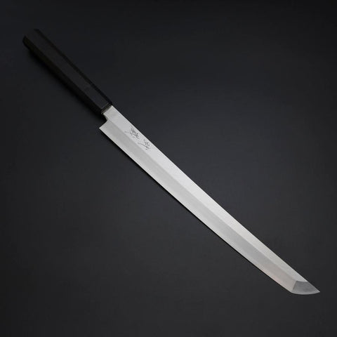 Sakimaru Takohiki Silver Steel #3 Kasumi Büffelhorn und Ebenholz Griff 300mm-[Musashi]-[Japan-Küchenmesser]