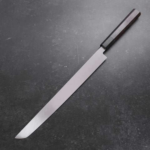 Sakimaru Takohiki White Steel #2 Honyaki Büffelhorn und Ebenholz Griff 300mm-[Musashi]-[Japan-Küchenmesser]