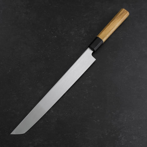 Sakimaru Takohiki White Steel #2 Kasumi Buffalo Teak Handle 270mm (10.6”)-[Musashi]-[Japan-Küchenmesser]