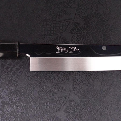 Sakimaru Takohiki White Steel #2 Mond-Fuji Sui-Honyaki Büffelhorn und Ebenholz Griff 270mm-[Musashi]-[Japan-Küchenmesser]