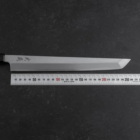 Sakimaru Takohiki White Steel #2 Kasumi Büffelhorn und Teak Griff 270mm-[Musashi]-[Japan-Küchenmesser]