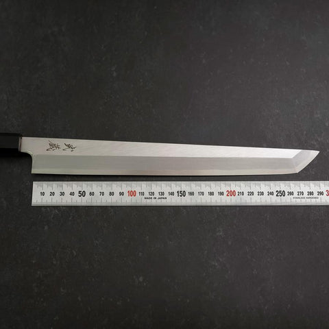 Sakimaru Takohiki White steel #2 Kasumi Büffelhorn und Teak Griff 300mm-[Musashi]-[Japan-Küchenmesser]