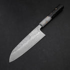 Santoku 440C Nashiji Damascus Ocean White Black Gold Handle 165mm-[Musashi]-[Japanese-Kitchen-Knives]