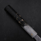 Santoku 440C Nashiji Damascus Ocean White Black Gold Handle 165mm-[Musashi]-[Japanese-Kitchen-Knives]