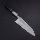 Santoku 440C Nashiji Damascus Ocean White Black Gold Handle 165mm-[Musashi]-[Japanese-Kitchen-Knives]